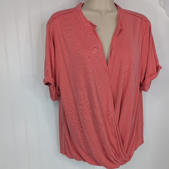 ANTHROPOLOGIE Saturday Sunday Ribbed Wrap Top Sz M - Picture 5 of 14